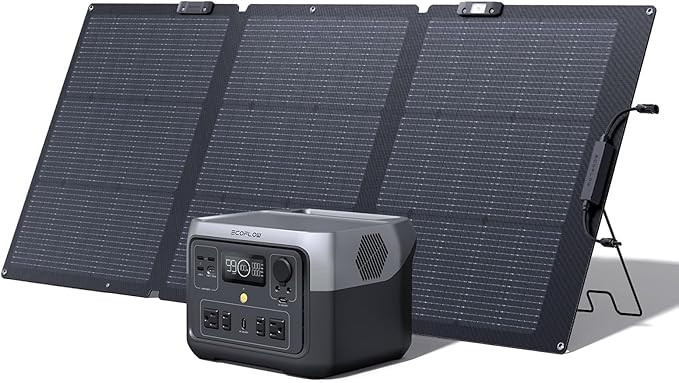 EF ECOFLOW RIVER 2 Max Solar Generator 512Wh Long-life LiFePO4 Portable Power Station& 160W Solar... | Amazon (US)