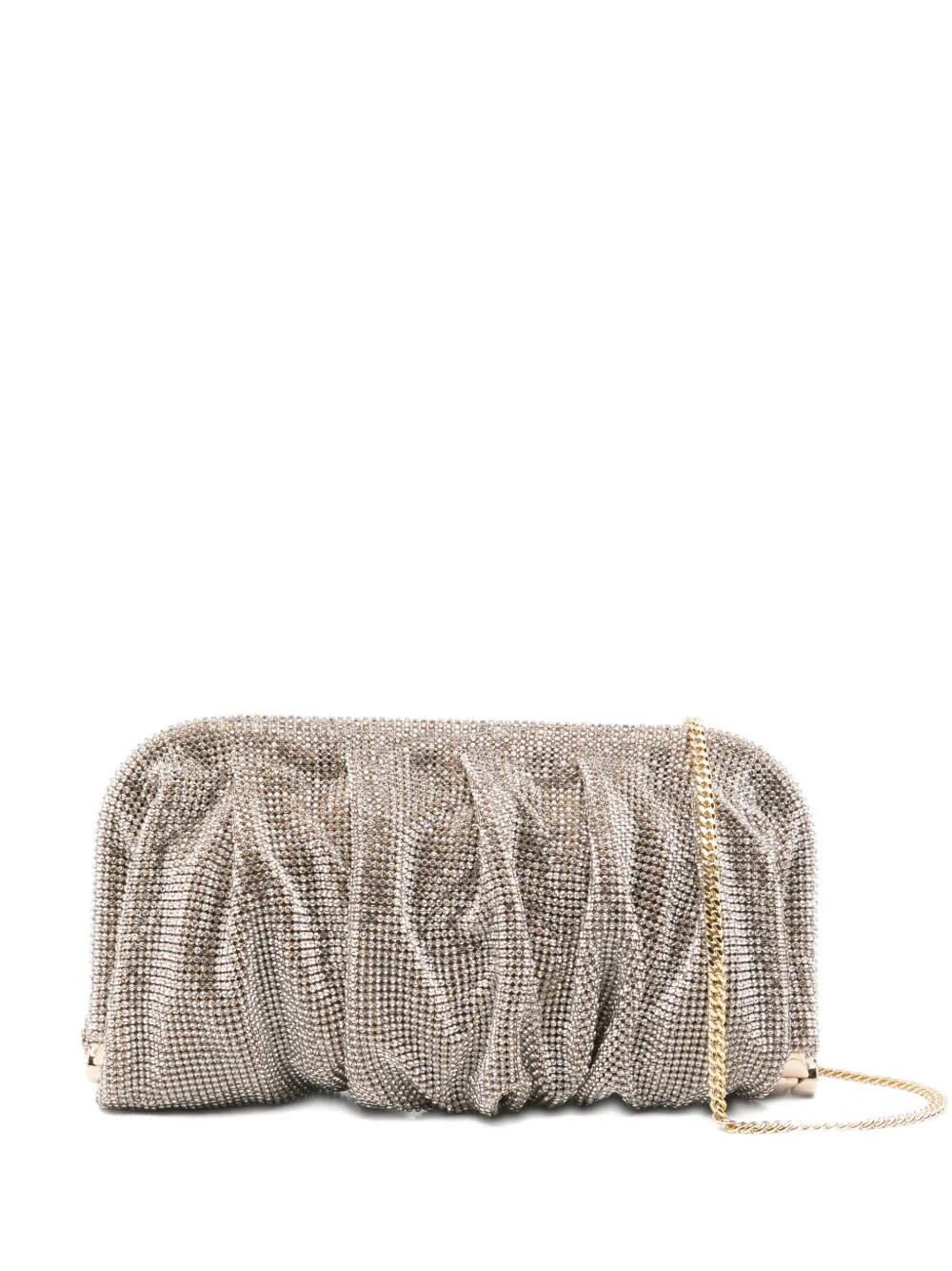 Benedetta Bruzziches embellished gathered clutch - White | Farfetch Global