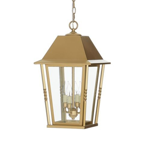 Audrey Outdoor Pendant with Curved Candle Arms & Glass Panes | Ballard Designs, Inc.
