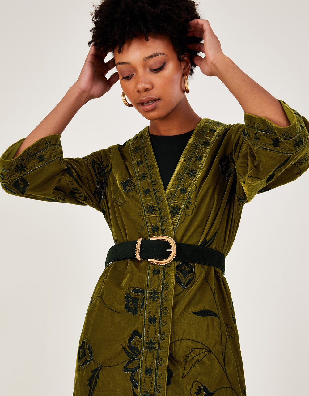 Leather Antique Buckle Belt Black | Monsoon (UK)