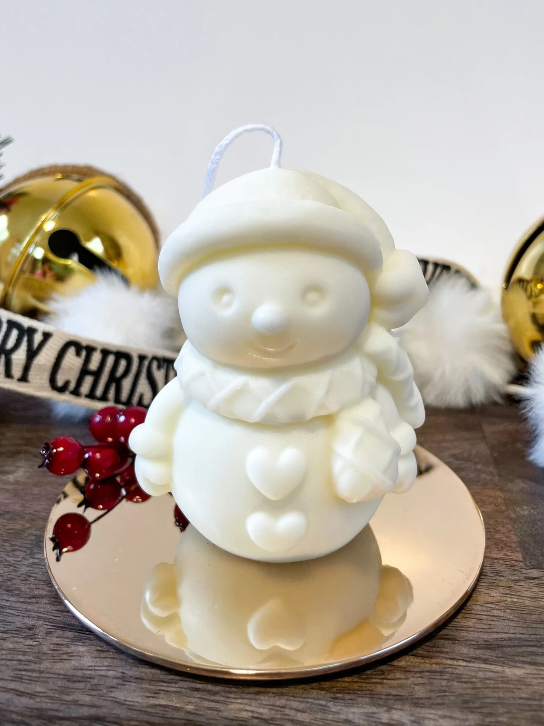 Snowman Candle, Christmas Snowman Soy Candle, Handmade Snowman Candle, Christening Decoration, Ch... | Etsy (US)