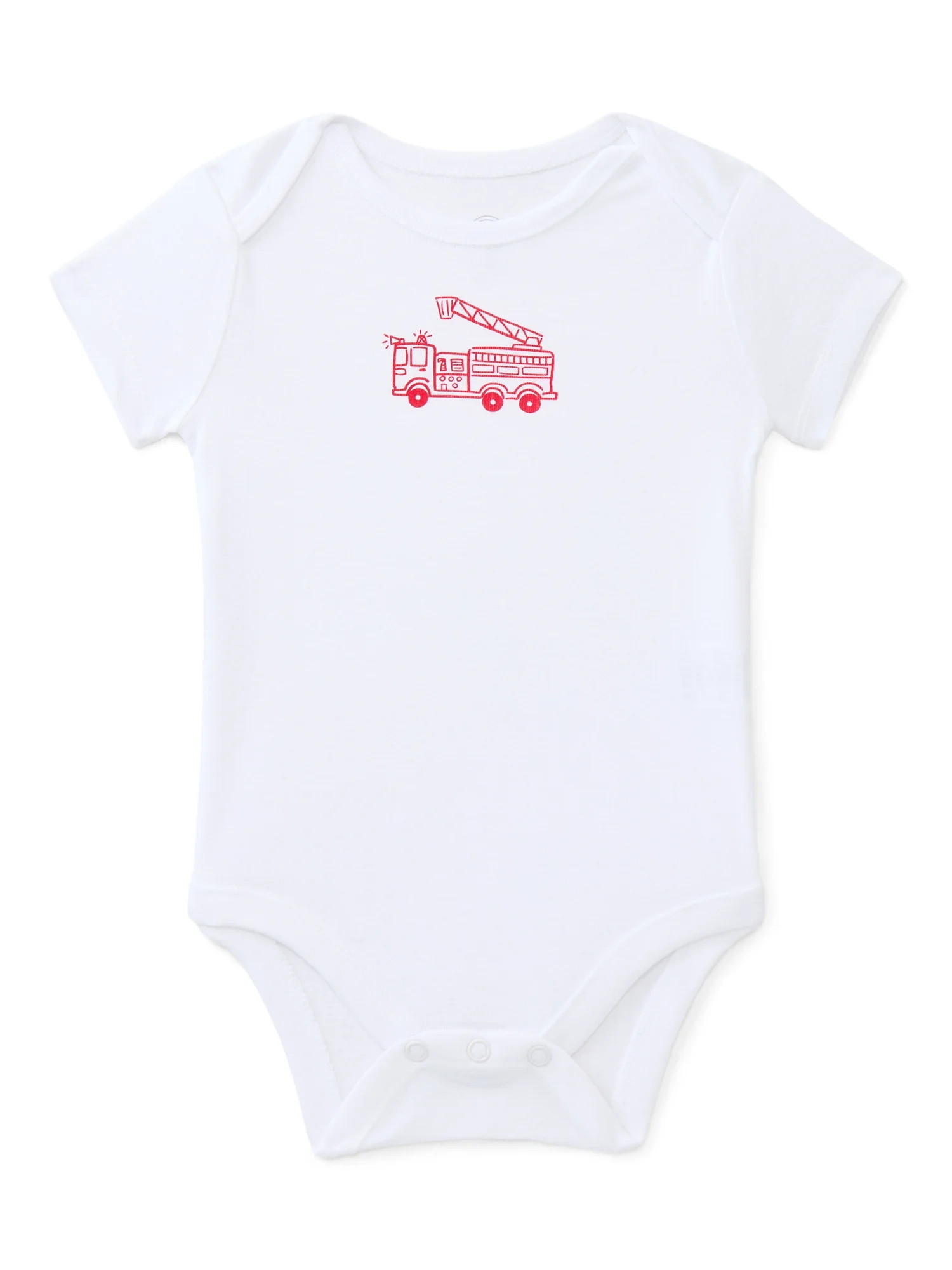 Wonder Nation Baby Boys Cotton Lap Shoulder Bodysuit, Sizes 0M-24M | Walmart (US)