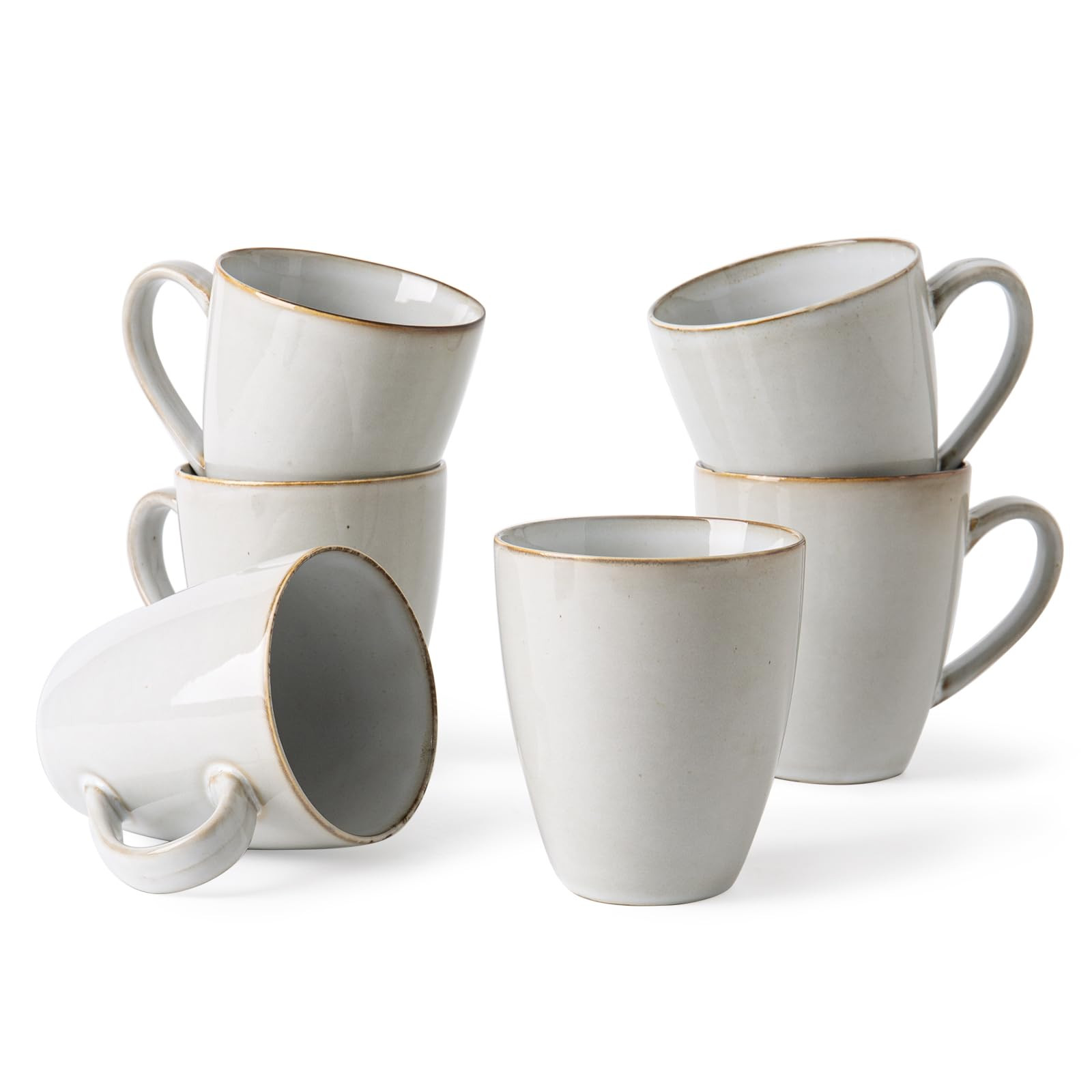 MONITO 12 OZ Coffee Mugs Set of 6,Modern Coffee Mugs Set with handle for Tea/Latte/Cappuccino/Mil... | Amazon (US)