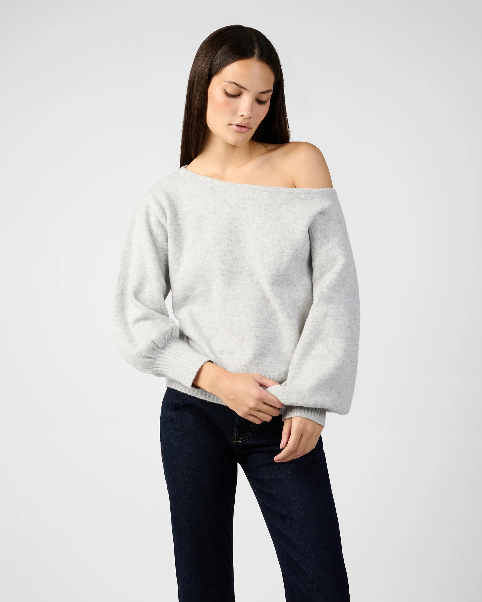 Off The Shoulder Balloon Sleeve Sweater | We Wore What