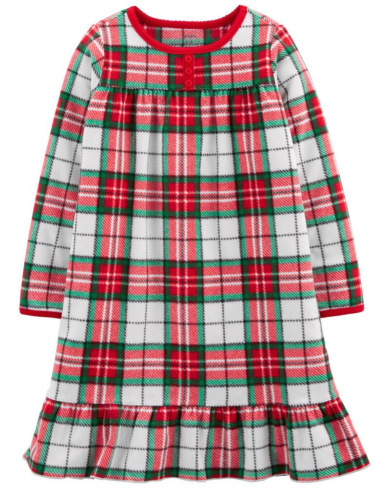 Christmas Plaid Fleece Nightgown | Carter's