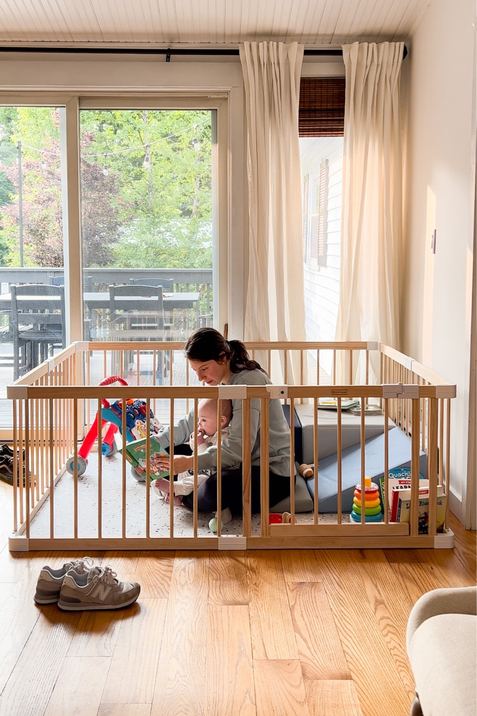 Wood playpen and Wesley favorites!
#10monthbaby toys