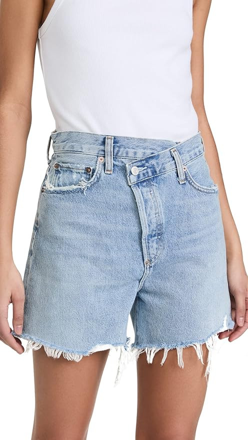 AGOLDE Women's Crisscross Jean Shorts | Amazon (US)