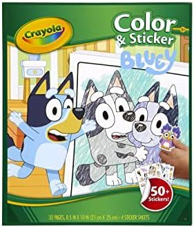 Crayola Bluey Color & Sticker Activity, Bluey Coloring Book, 32 Coloring Pages, Gift for Kids, Ag... | Amazon (US)