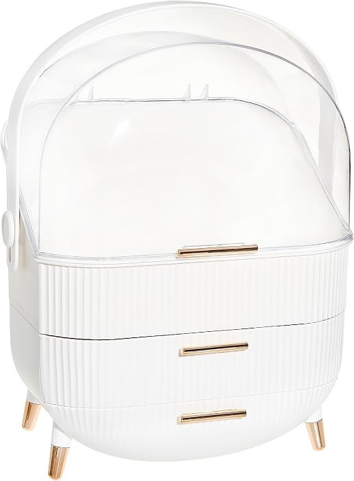 DwellStudio Dustproof Makeup Organizer for Cosmetics and Skincare - Stylish Storage Solution for ... | Amazon (US)