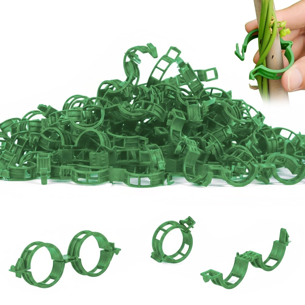 100PCS Plant Support Clips, Plastic Clips for Securing Plants, Plant Fixing Clips for Tomato Vine... | Amazon (US)