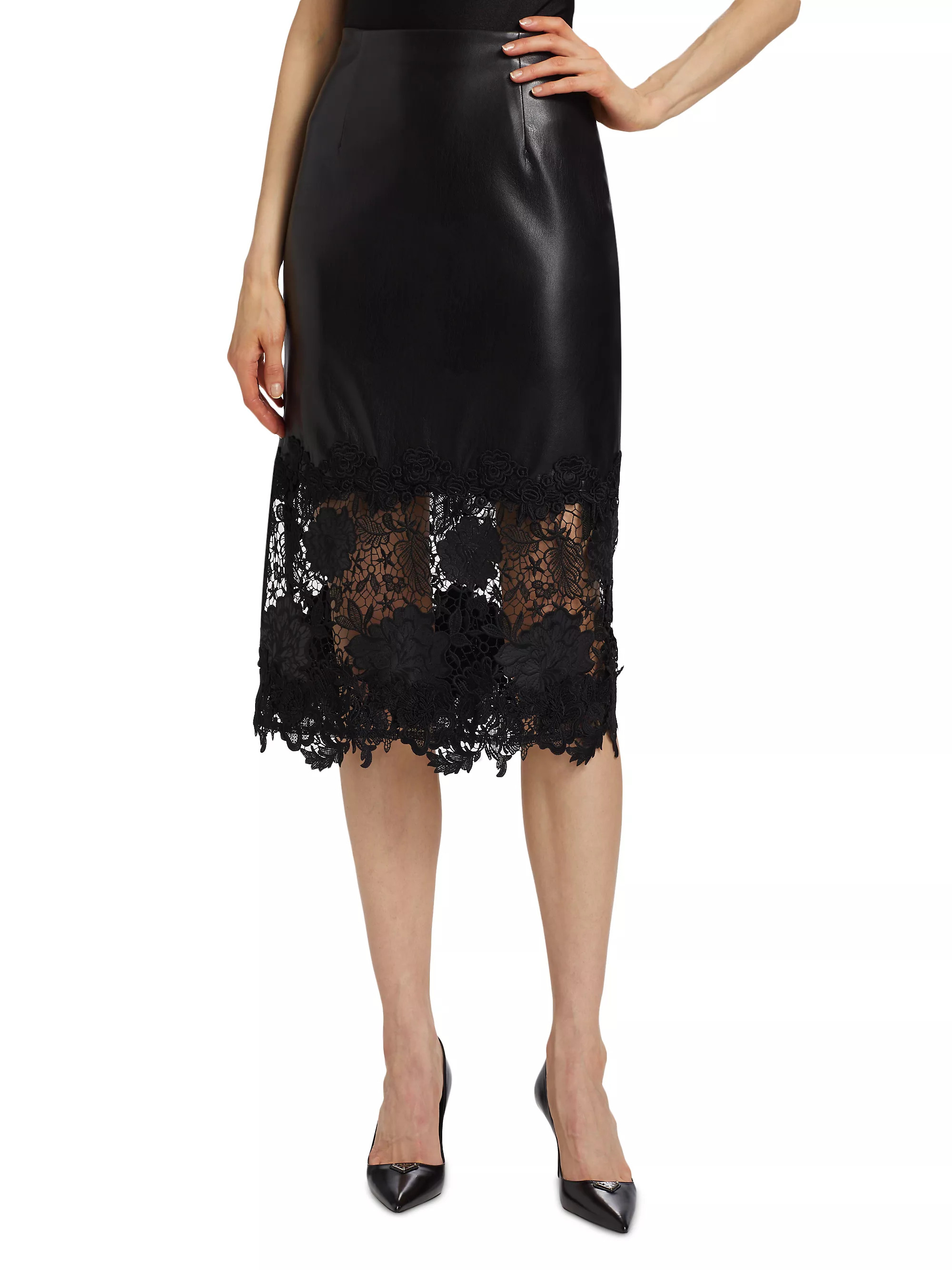 Generation LoveChantira Faux-Leather Midi-Skirt | Saks Fifth Avenue