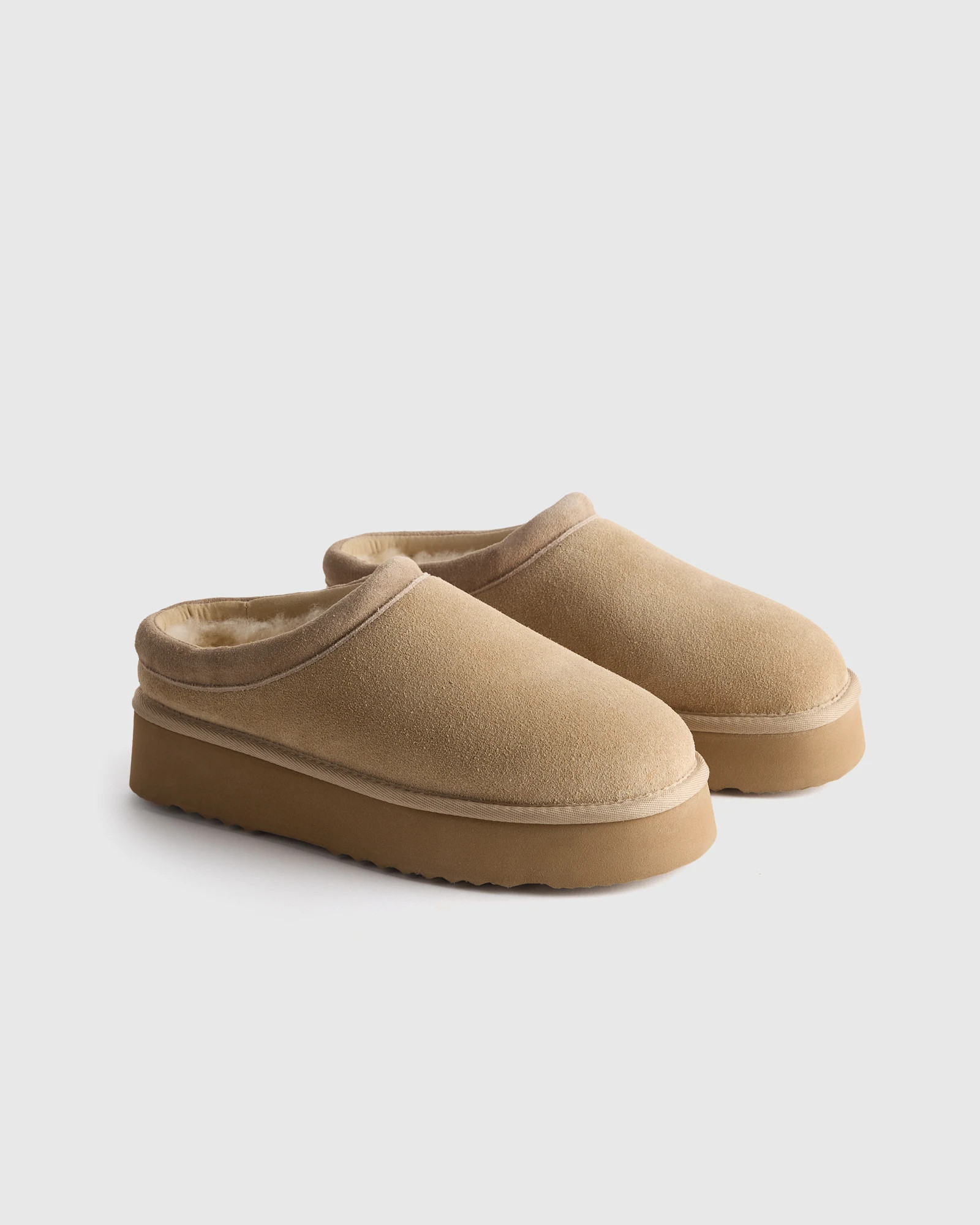 Australian Shearling Platform Clog Slipper | Quince