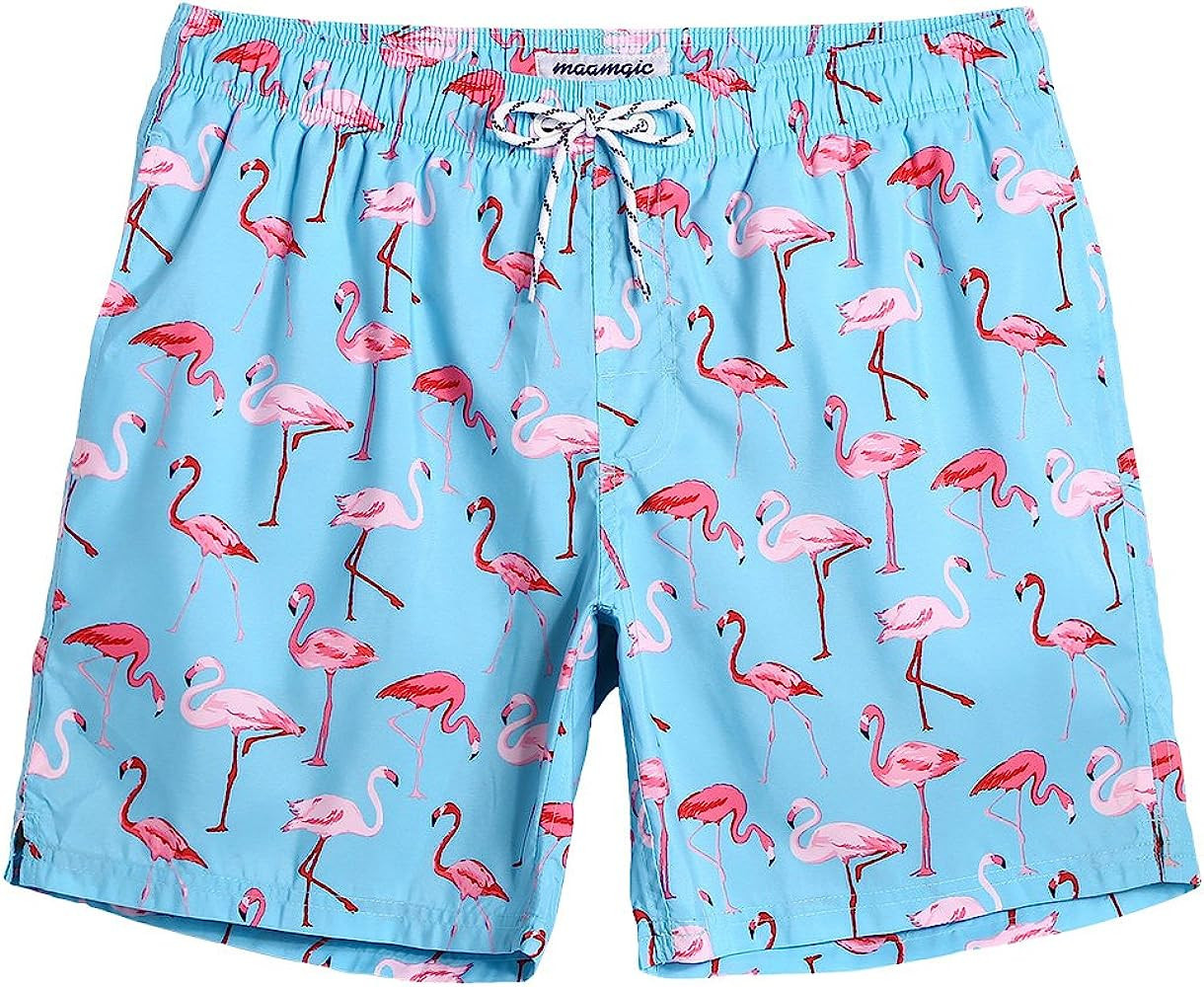 maamgic Mens Swim Trunks Quick Dry Swim Shorts with Mesh Lining Funny Swimwear Bathing Suits | Amazon (US)