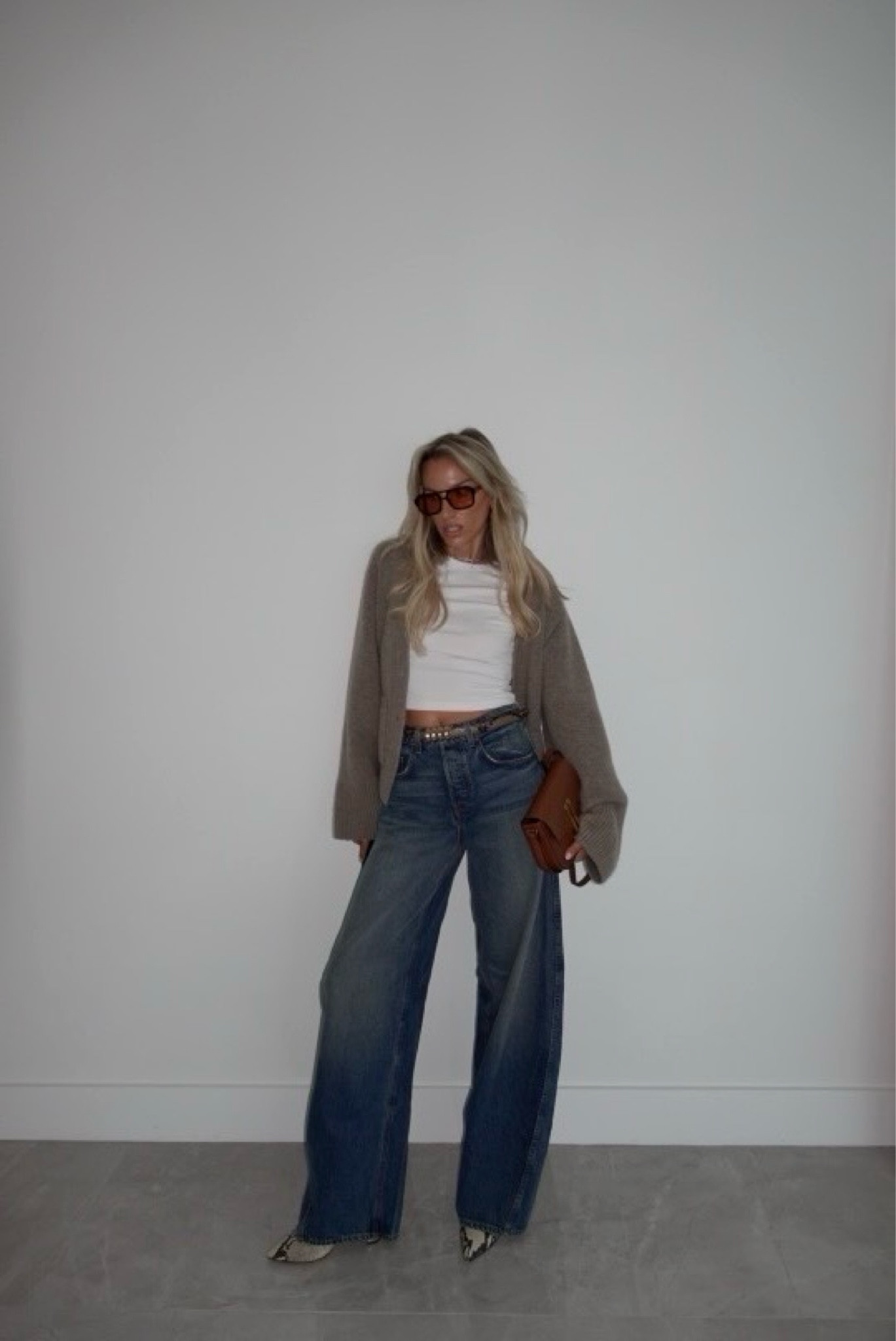 Barrel jeans, t-shirt and a cashmere blend cardigan for casual lunch date. Paired the look with a brown DeMellier bag and snake print boots & belt to complete the look.

Jeans, outfit inspo, knee high boots, khaite scarlet cardiganns

#LTKItBag #LTKStyleTip #LTKShoeCrush