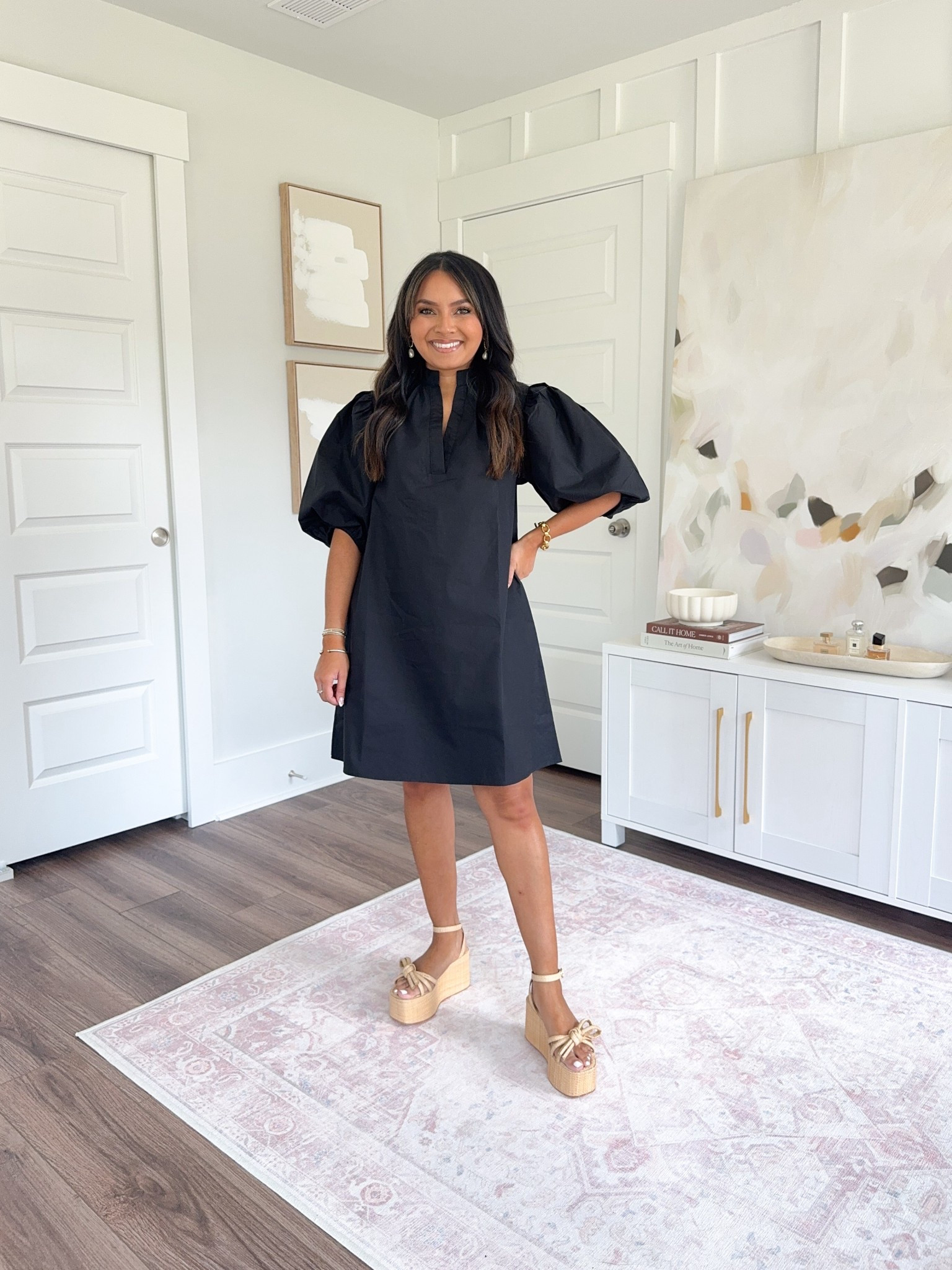 Black dress size small TTS
Raffia Platforms size 5 TTS


#LTKPetite #LTKFindsUnder50 #LTKStyleTip