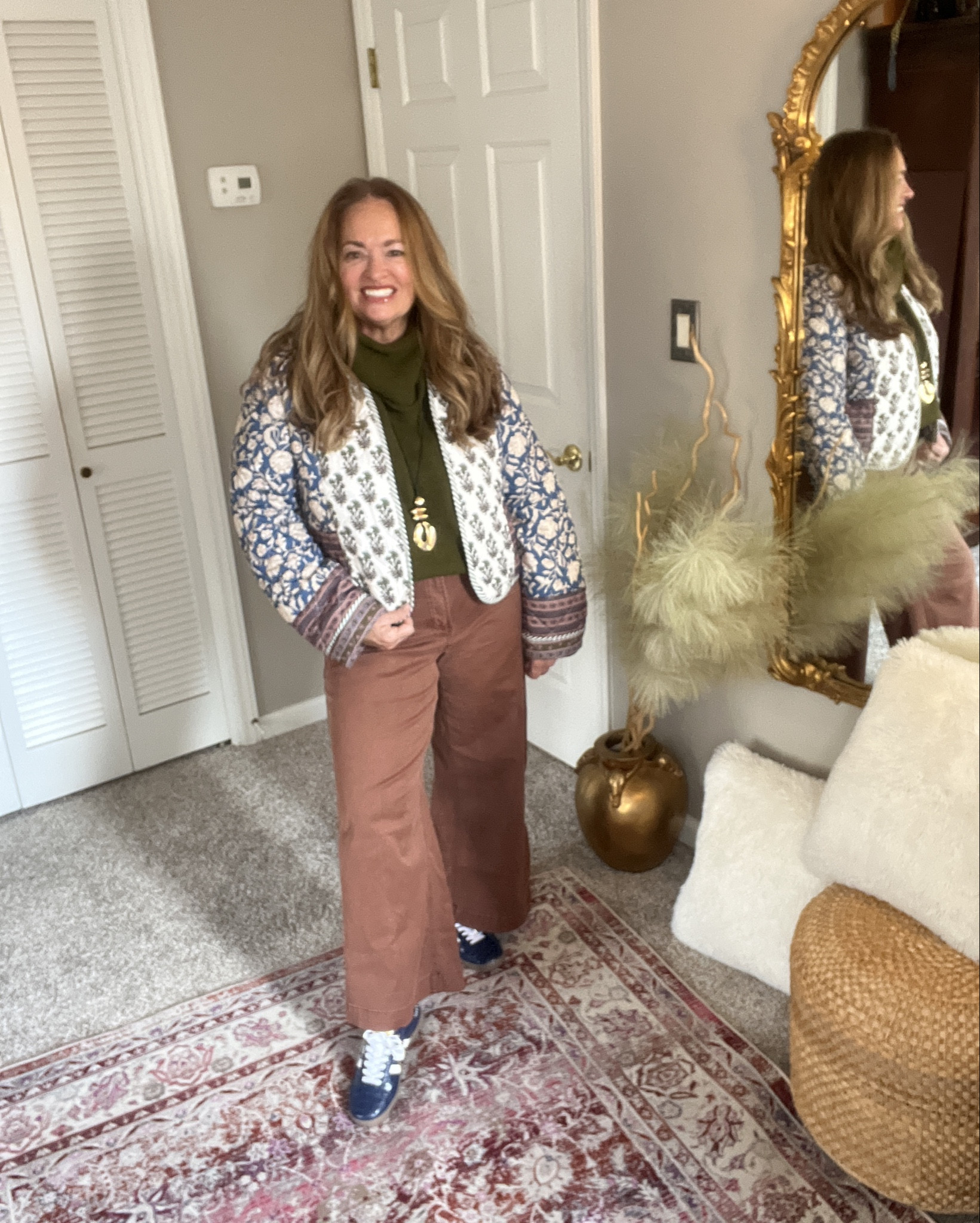 Floral quilted puffer coat. Trending 

#LTKootd #LTKMidsize #LTKOver40