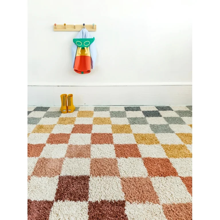 Mainstays Rainbow Checker Indoor Rug, 4'W x 5'5"L" - Walmart.com | Walmart (US)