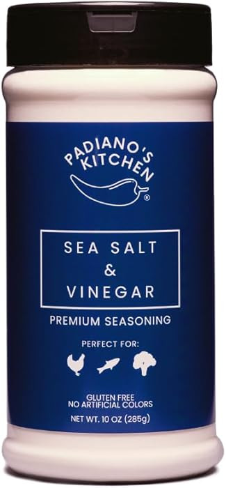 Sea Salt & Vinegar Seasoning, 10 oz, Premium Dye-Free Spice Blend from Padiano's Kitchen, Made in... | Amazon (US)