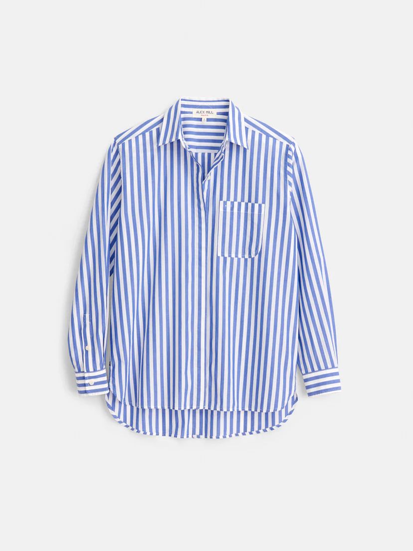 Double-Button Shirt in Bold Stripe | Alex Mill