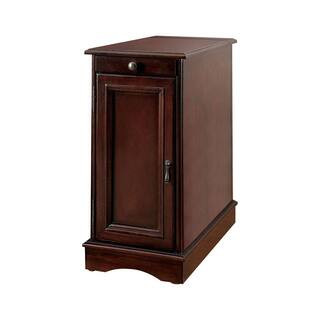 Benjara Brown Highly Functional Sleek Transitional Side Table with USB BM172784 - The Home Depot | The Home Depot