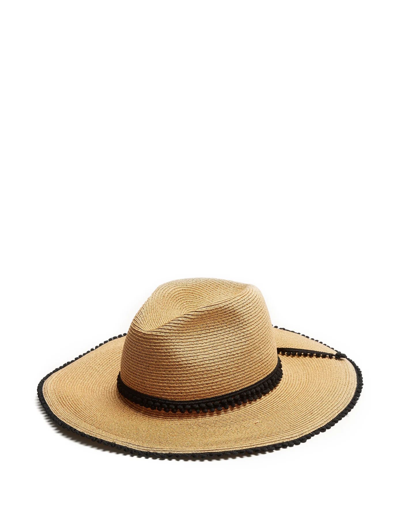Batu Tara pompom-trimmed straw hat | Matches (US)