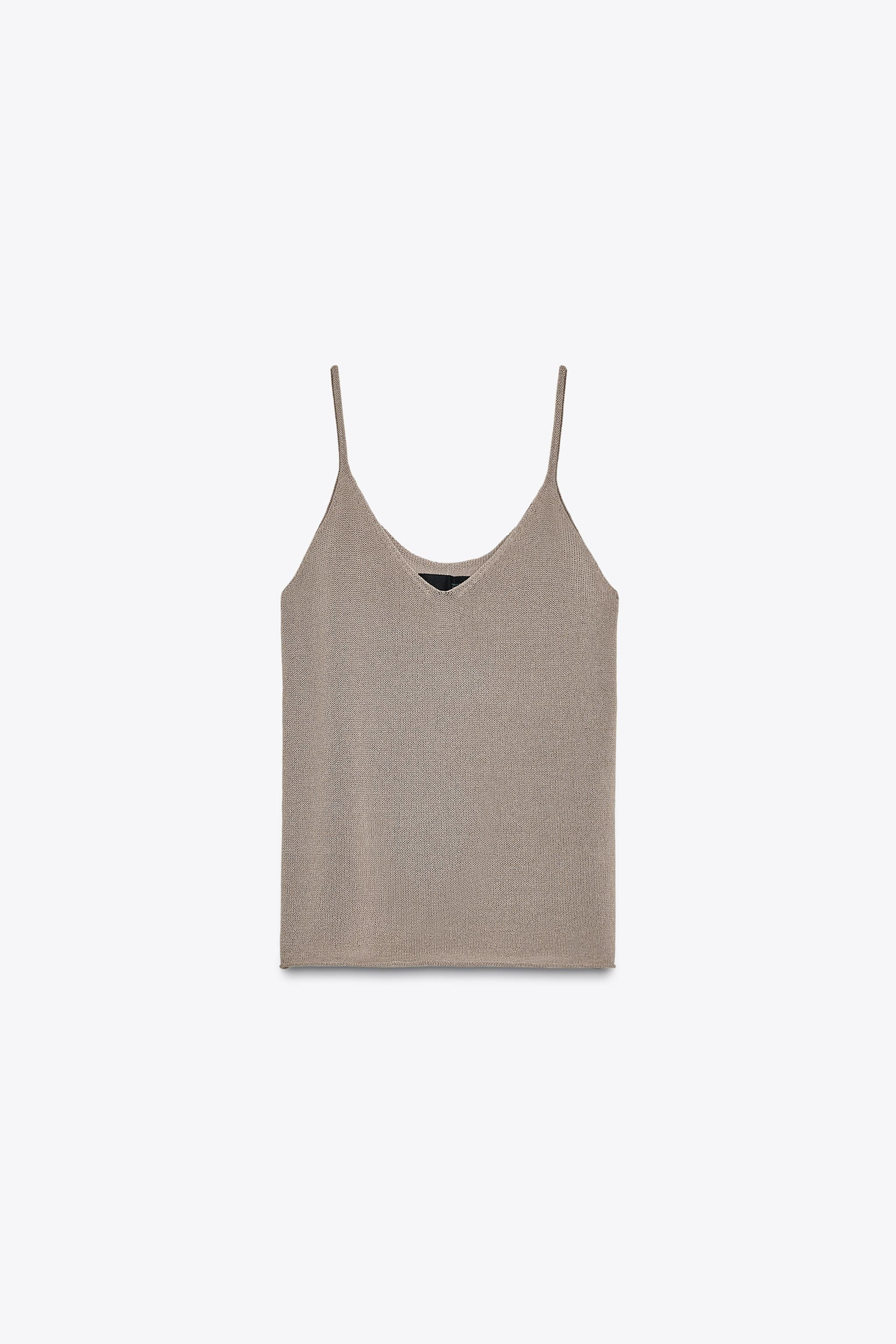 KNITTED STRAPPY TOP | Zara UK