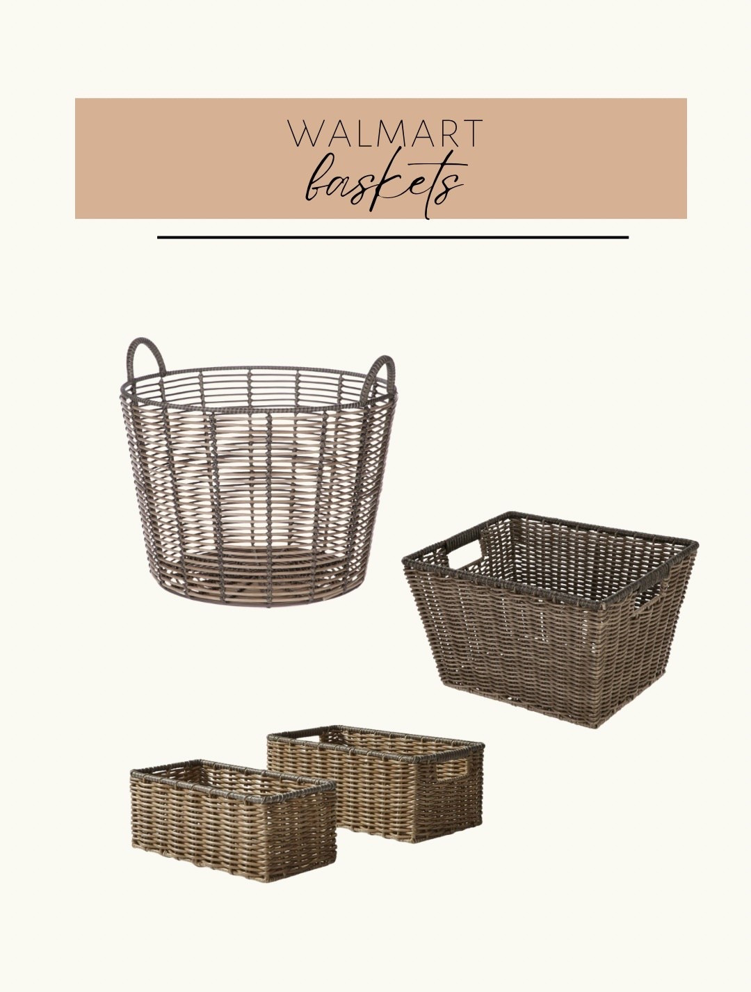 No she’s woven baskets! Really sturdy and the prettiest mid brown and dark brown tones! 

#LTKHome