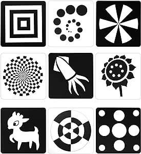 48 Pictures High Contrast Newborn Cards Black And White Contrast Flash Cards Cardsfor infants Bab... | Amazon (US)