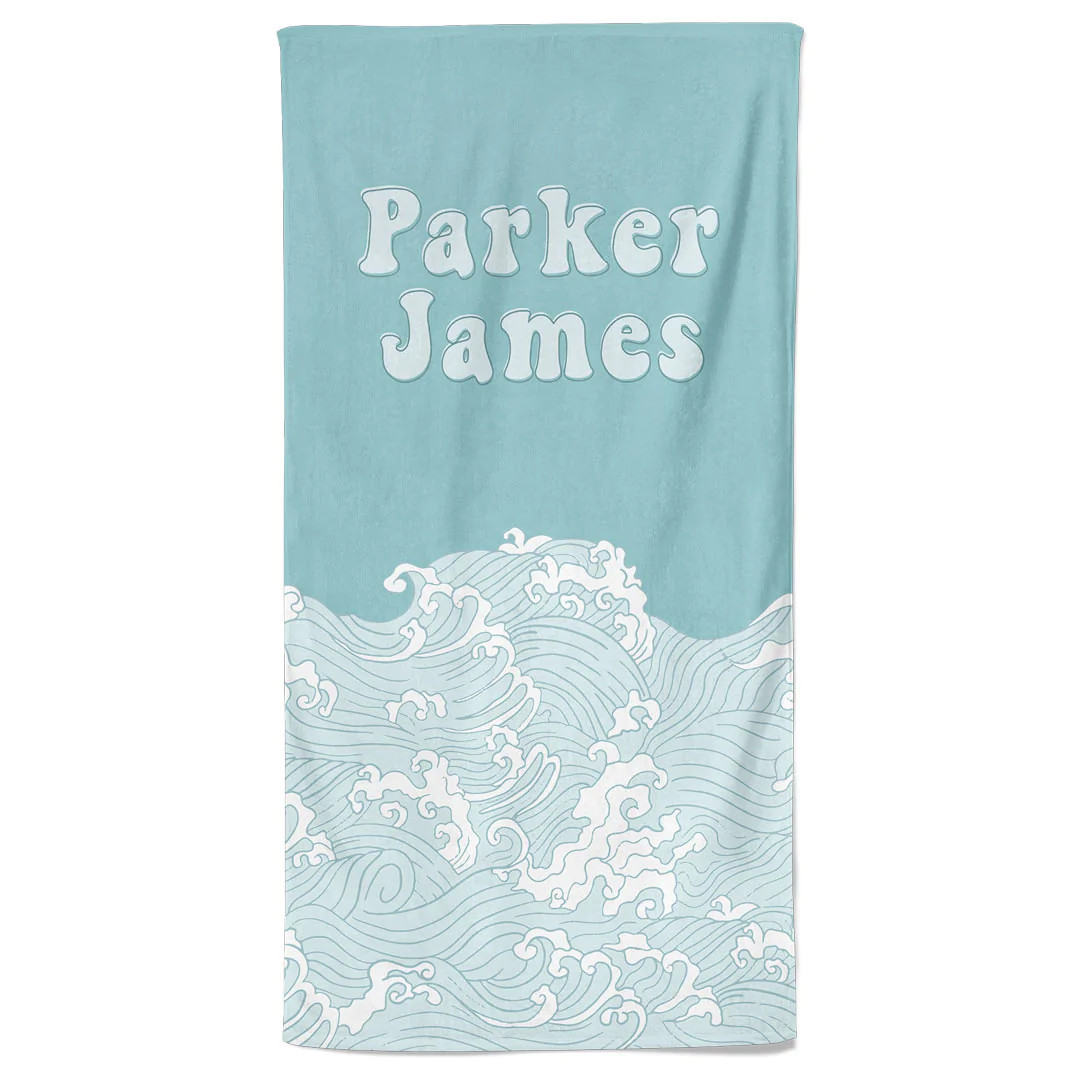 Makin' Waves Personalized Kids Beach Towel | Big Wave | Caden Lane