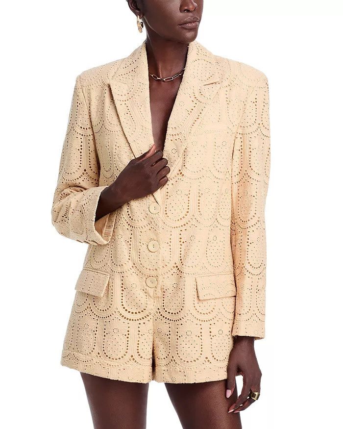 Eyelet Tailored Romper | Bloomingdale's (US)