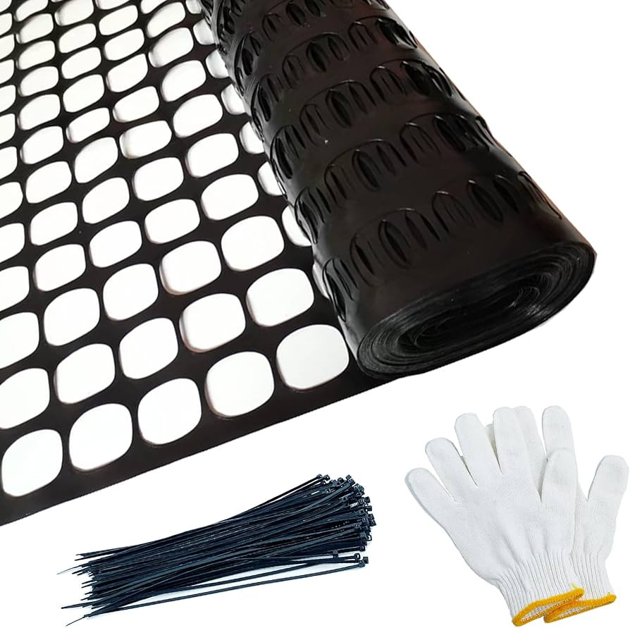 KALYSIE Safety Fence Plastic Mesh Fencing Roll, 4'x100' Feet 1 Roll with 100 Zip Ties, Temporary ... | Amazon (US)