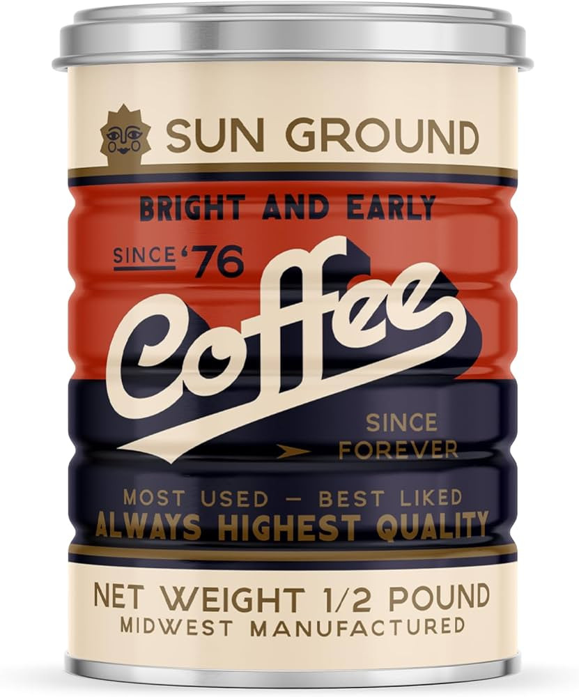 Retro Tin Can, Studio MPLS Designs, Collectable, Peel & Stick Valved End with Metal Lid, 8-12oz (... | Amazon (US)