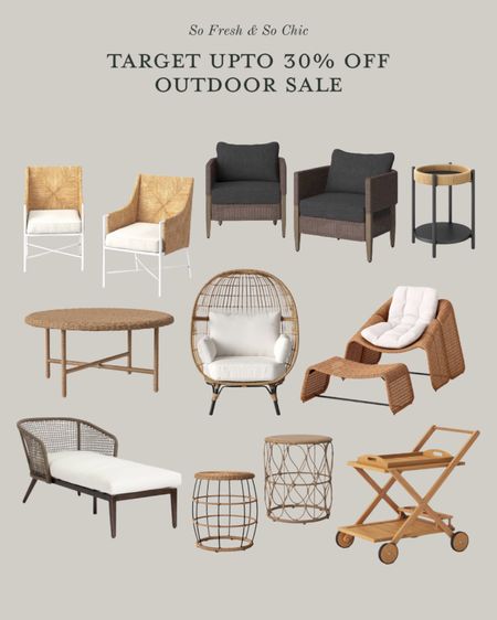 Target outdoor patio furniture sale! 
-
Minimalist outdoor furniture- wood bar cart - outdoor chaise - statement armchair with ottoman outdoor- outdoor egg chair - opalhouse- studio mcgee- project 62 - affordable outdoor furniture- outdoor decor - patio decor - wicker coffee table- outdoor side tables- patio armchairs

Follow my shop @sofreshandsochic on the @shop.LTK app to shop this post and get my exclusive app-only content!

#liketkit #LTKunder100 #LTKhome #LTKsalealert
@shop.ltk
https://liketk.it/48aZS

#LTKhome #LTKsalealert #LTKunder100