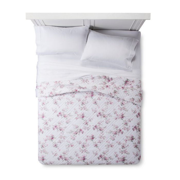White Blooming Blossoms Quilt - Simply Shabby Chic® | Target