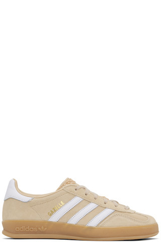 Beige Gazelle Indoor Sneakers | SSENSE