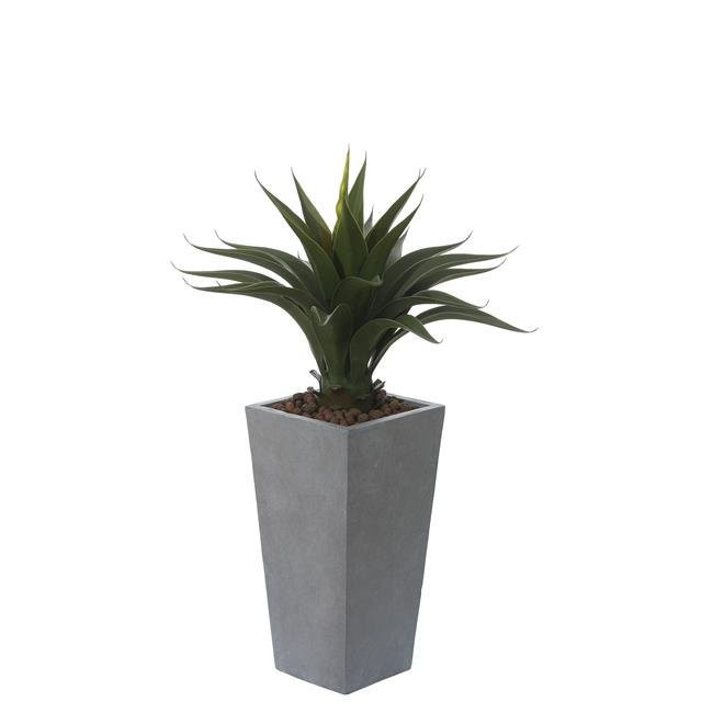 LuxenHome Light Gray MgO 18.5in. H Tall Tapered Planter | Walmart (US)