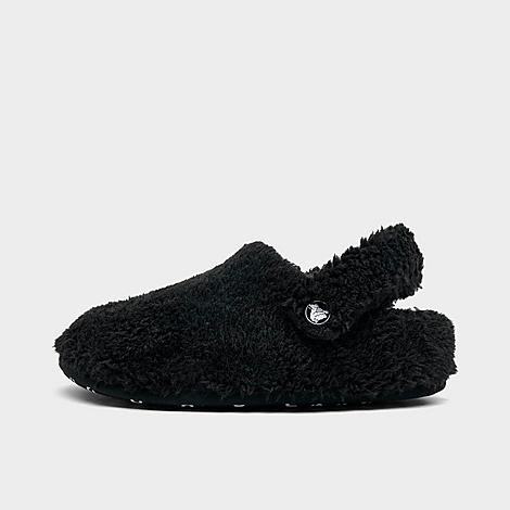 Crocs Girls' Little Kids Classic Cozzzy Slippers in Black Size: 3.0 | Finish Line (US)