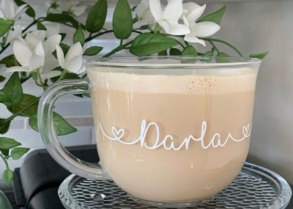 Personalized Glass Mug  18oz  Coffee Lover  Gifts for Mom  | Etsy | Etsy (US)