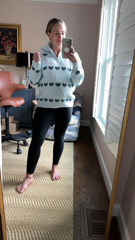 This heart sweater is so cute and soft! A great Amazon find. I have a small. 

It’s bump friendly but not maternity specific  

#LTKVideo #LTKbump #LTKSeasonal