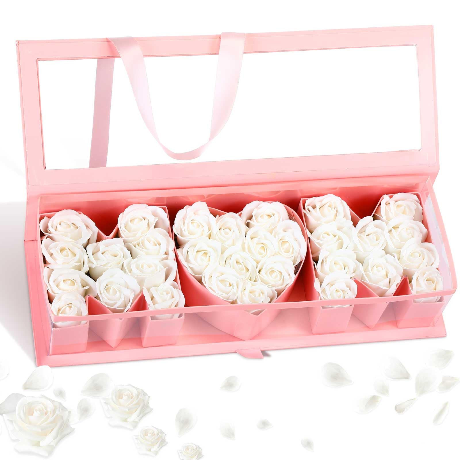 Mother's Day Flower Box with 30 Scented Flowers Mom Letter Shaped Fillable Mom Floral Gift Packag... | Amazon (US)