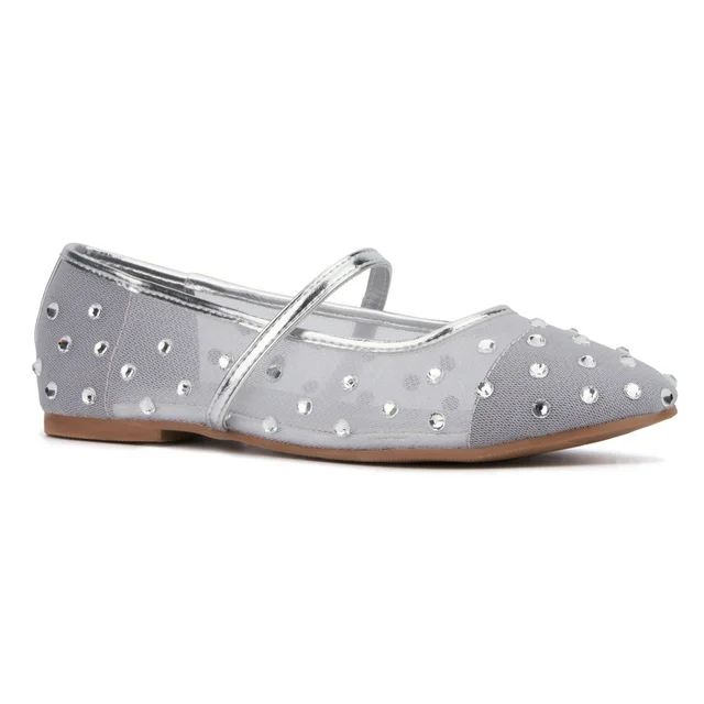 Olivia Miller Women's Eternity Rhinestone Mesh Flats | Walmart (US)