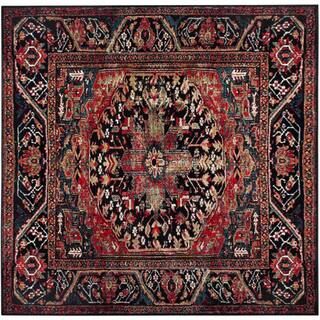 SAFAVIEH Vintage Hamadan Red/Multi 9 ft. x 9 ft. Antique Medallion Square Area Rug VTH215A-9SQ | The Home Depot