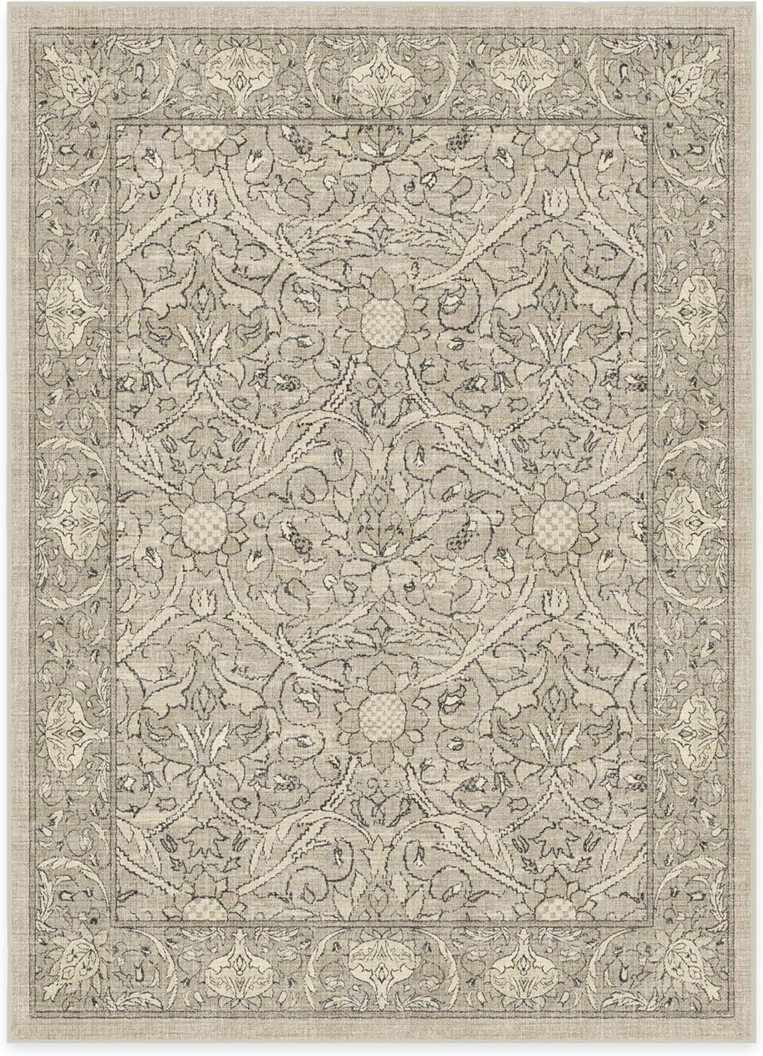 RUGGABLE x Morris & Co Washable Rug - Perfect Bohemian Area Rug for Living Room Bedroom Kitchen -... | Amazon (US)