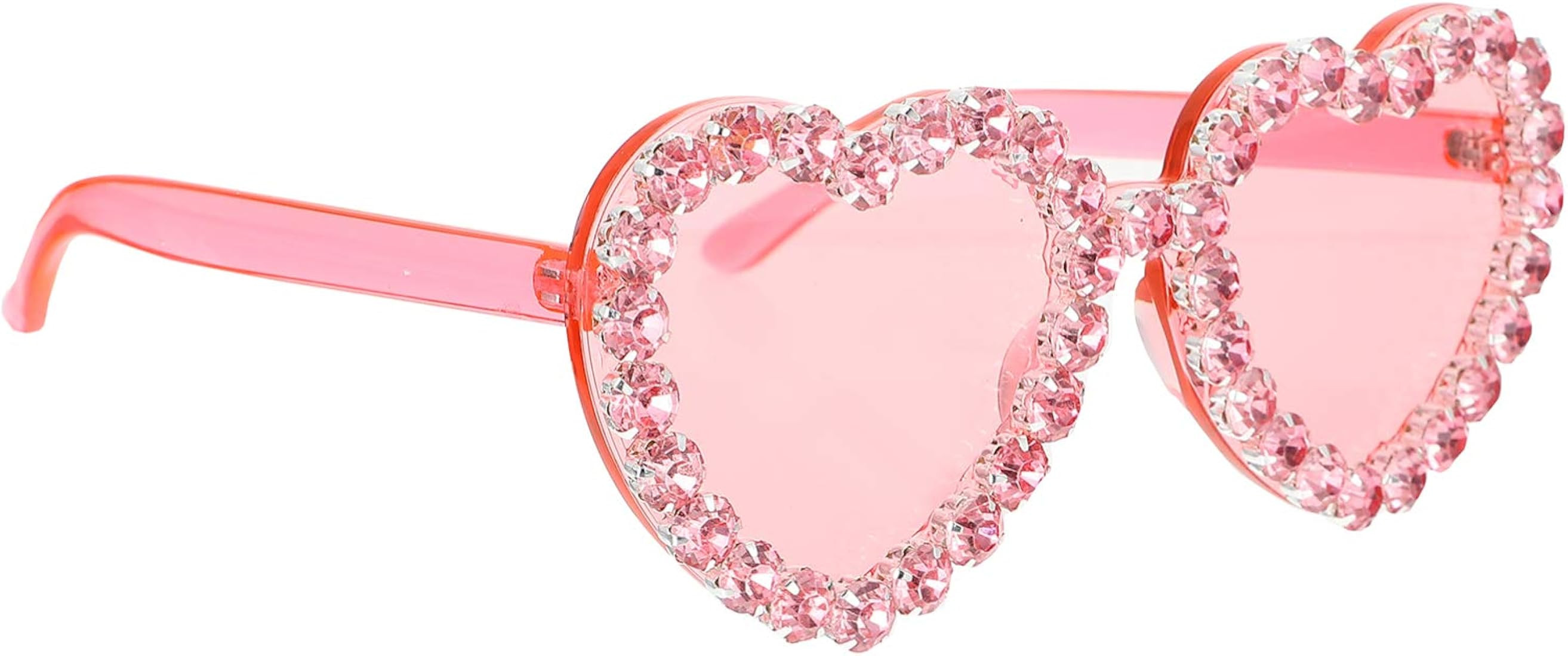 Amosfun Crystal Sunglasses Heart Shaped Eyewear Rhinestone Diamond Sunglasses AC Frame Glasses Pr... | Amazon (UK)