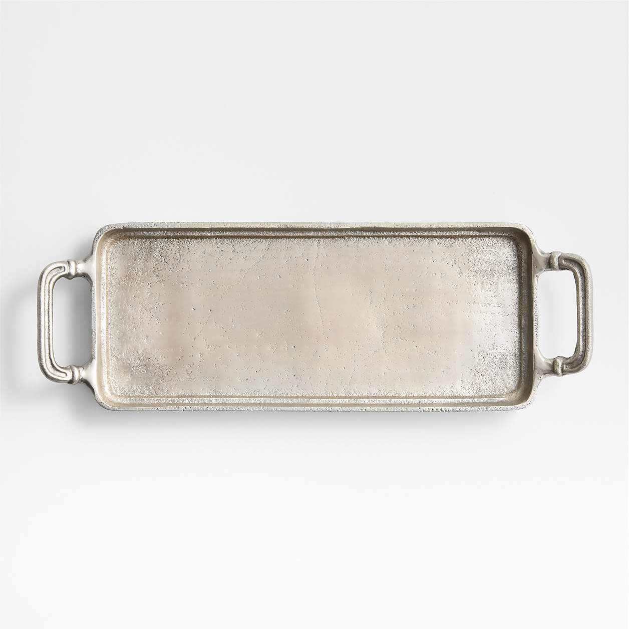 Argento Antique Metal Rectangular Tray with Divided Glass Bowls | Crate & Barrel | Crate & Barrel