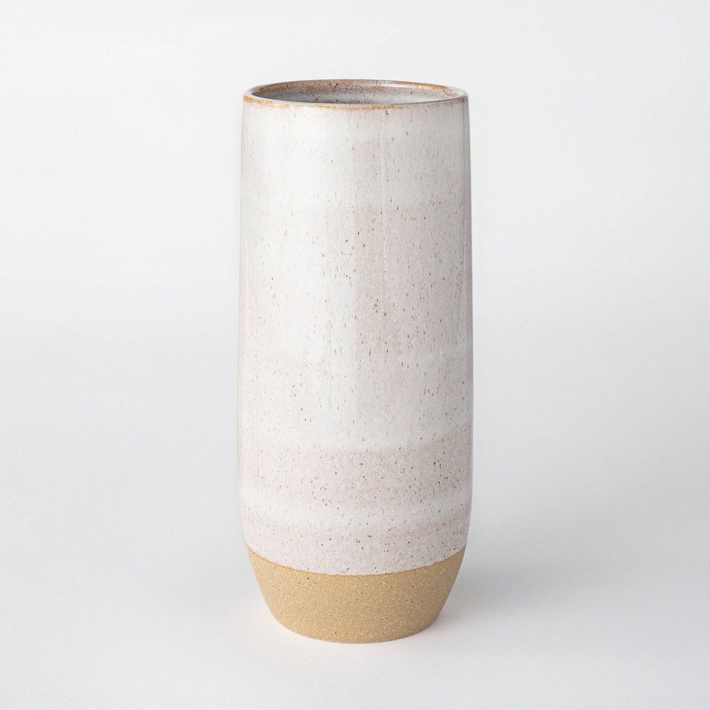 11.1"" Ceramic Textured Vase White - Threshold designed with Studio McGee | Target