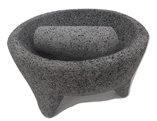 Guacamole Bowl and Pestle. PREMIUM 8 in. This Molcajete (Mortar and Pestle Set) Is a Uniquely Mexica | Amazon (US)