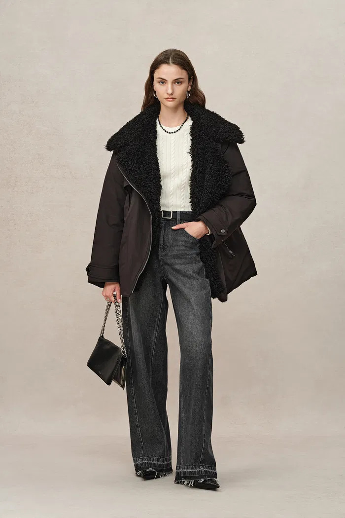 Kat Water-Repellent Convertible Goose Down Fur Jacket | Fabrique