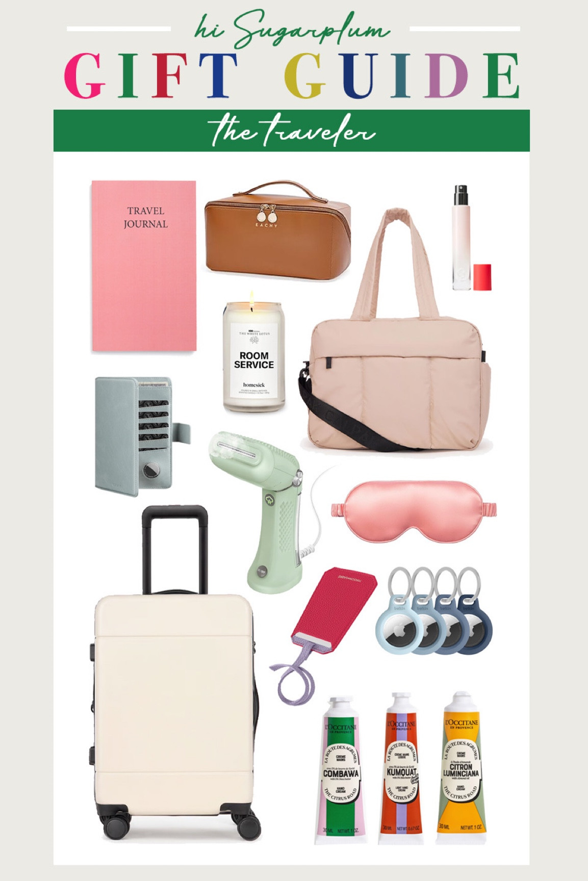 Gift Guide For The Traveler | Hi Sugarplum! #sugarplumstyle #sugarplumgifts #giftguide #traveler

#LTKHoliday #LTKTravel #LTKGiftGuide