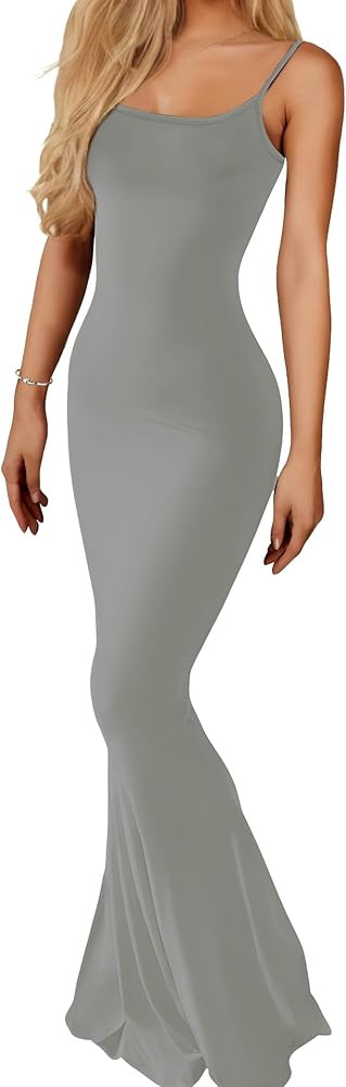 Buauty Womens Summer Dress Bodycon Maxi Dress Sleeveless Casual Long Dresses 2025 Spaghetti Strap... | Amazon (US)